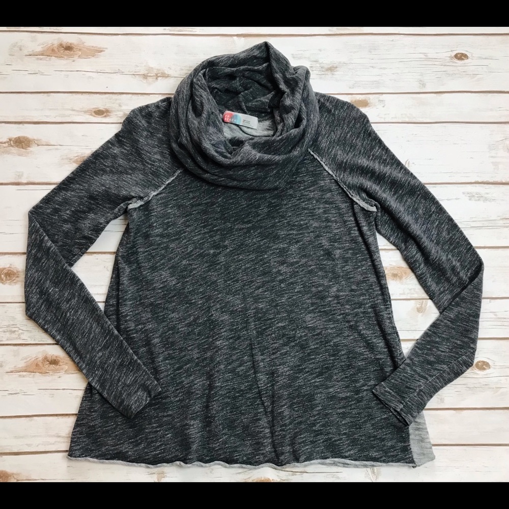 Free People Beach Grey Cocoon Cowl Tunic Top XS